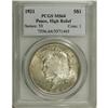Image 1 : 1921 S$1 MS64 PCGS. High Relief Peace dollars were onl 