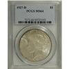 Image 1 : 1927-D S$1 MS64 PCGS. Rich dove-gray and golden-tan em 