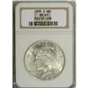 Image 1 : 1935-S S$1 MS65 NGC. Well struck with satiny, yet mild 