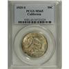 Image 1 : 1925-S 50C California MS65 PCGS. Gold and lavender pat 
