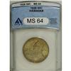Image 3 : 1928 50C Hawaiian MS64 ANACS. A light cast of yellow-g 