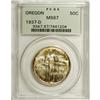 Image 1 : 1937-D 50C Oregon MS67 PCGS. This highly lustrous Supe 