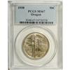 Image 1 : 1938 50C Oregon MS67 PCGS. Traces of lavender, orange, 