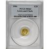 Image 3 : 1904 G$1 Lewis and Clark MS63 PCGS. Radiant canary-yel 