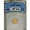 Image 3 : 1905 G$1 Lewis and Clark MS64 ANACS. David Bowers (199 