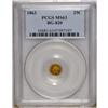 Image 1 : 1863 25C Liberty Round 25 Cents, BG-820, R.5, MS63 PCG 