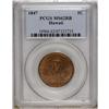 Image 1 : 1847 1C Hawaii Cent MS62 Red and Brown PCGS. Crosslet 