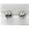 Image 1 : New Green Amethyst & Diamond Earrings