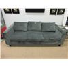 Image 1 : New Blue/Grey Stylus 82" Fabric Sofa