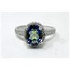Image 1 : New Sterling Silver Mystic Topaz & Diamond Ring