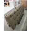 Image 1 : Brown Fabric Upholstered Queen Headboard