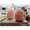 Image 1 : 2 New Himalayan Salt Lamps  - With Bulbs & Cords
