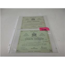 Two Newfoundland War Savings Certificates