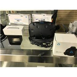 HTC VIVE VR HEADSET WITH RECEIVER, LEAP MOTION CONTROLLER AND VIVE TRACKER