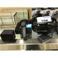 HTC VIVE  HEADSET WITH RECEIVER AND 2  CONTROLLERS