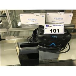 HTC VIVE VR HEADSET WITH RECEIVER AND LEAP MOTION CONTROLLER