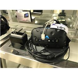 HTC VIVE VR HEADSET WITH RECEIVER AND LEAP MOTION CONTROLLER
