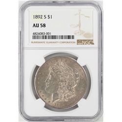 1892-S $1 Morgan Silver Dollar Coin NGC AU58