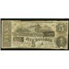 Image 1 : 1863 $5 T60 Confederate States of America Note