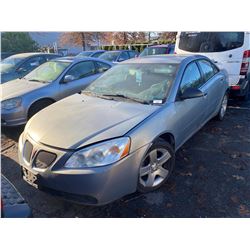 2007 PONTIAC G6 GREY 4 DOOR SEDAN VIN#1G2ZG58N474190487