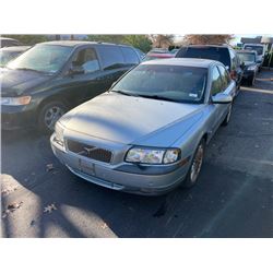2000 VOLVO S80, 4DR SEDAN, GREY, VIN # YV1TS94D1Y1112881