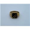 Image 1 : 10K MENS RING WITH ONYX AND DIAMONDS