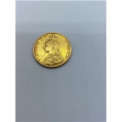 UK 1889 FULL GOLD SOVEREIGN COIN