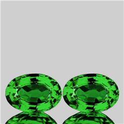 Natural Emerald Green Tsavorite Garnet Pair{VVS}