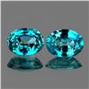 Image 1 : Natural Seaform Cambodian Blue Zircon Pair 9x7 MM