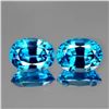 Image 1 : Natural  AAA Cambodian Blue Zircon Pair 7x5 MM