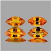 Image 1 : NATURAL GOLDEN ORANGE SAPPHIRE 4 Pcs 6x3 MM