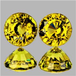 Natural AAA Canary Yellow Mali Garnet Pair{Flawless