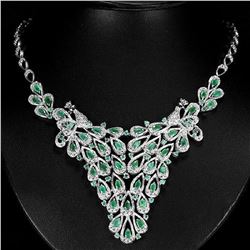 NATURAL COLUMBIAN EMERALD NECKLACE