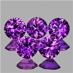 Natural Grape Purple Sapphire 5 Pcs[Flawless-VVS]