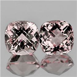 Natural Pink Morganite Pair  [Flawless-VVS]