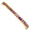 Image 1 : Natural Marquise 6x3mm Purple Amethyst Bracelet