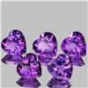 Image 1 : Natural Purple Amethyst Hearts 5 Pcs{Flawless-VVS1}