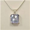 Image 2 : Sterling Silver Ice Blue Topaz Necklace