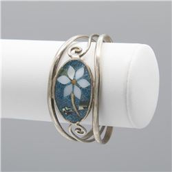 Sterling Silver Turquoise Bangle Cuff Bracelet