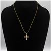 Image 1 : AMAZING14 KT STAMPED GOLD PLATED CROSS PENDANT