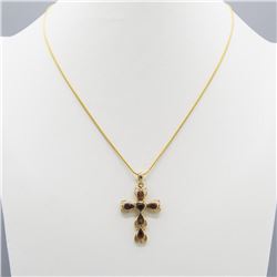 BEAUTIFUL 14 KT GOLD PLATED CROSS PENDANT