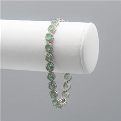 GORGEOEUS NATURAL UNHEATED EMERALD TENNIS BRACELET