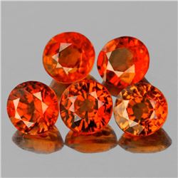 Natural Orange Sapphire 5 Pcs - VVS