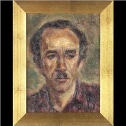 Illegible, Oil on Board