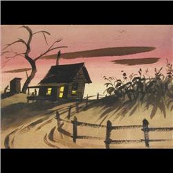 Animation Cell Watercolor Background