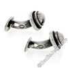 Image 4 : Vintage Georg Jensen Sterling Silver Plain Puffed Oval Button Cuff Links #44B