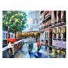 Image 1 : Yana Rafael, "Paris Bike Ride" Hand Signed Original Painting on Canvas with COA.