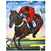 Image 1 : Ferjo, "Live to Ride" Original Painting on Canvas, Hand Signed with Letter of Au