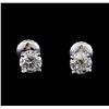 1.46 ctw Diamond Stud Earrings - 14KT White Gold