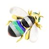 Image 1 : Multi-Colored Gemstone Bee Pin - 14KT Yellow Gold